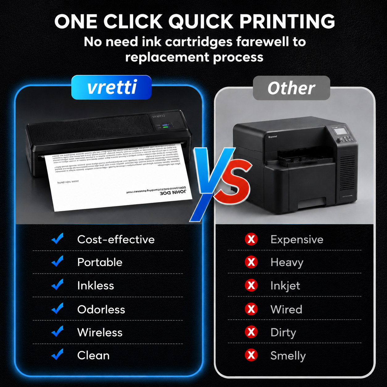 Portable A4 Bluetooth Thermal Printer – Vretti P83