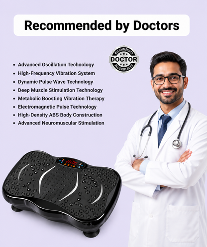Vibration Plate Exercise Machine with Resistance Bands & Remote Control