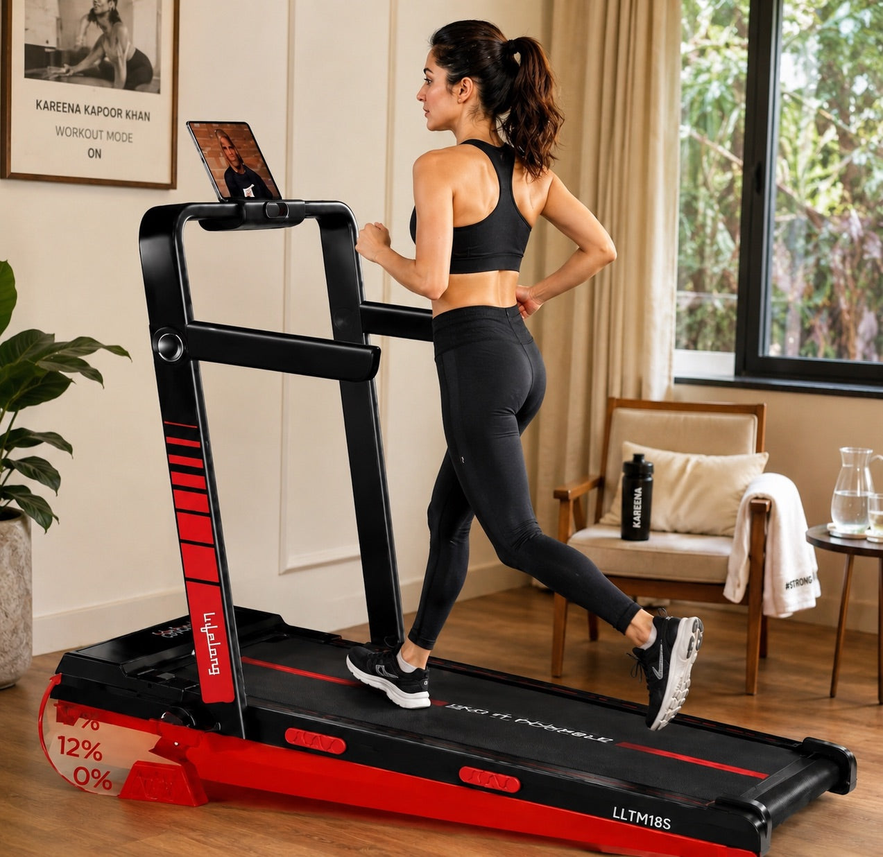 Foldable Walking Pad Treadmill with Incline & Remote Control
