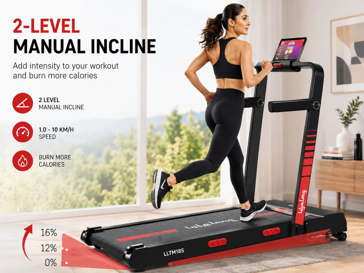 Foldable Walking Pad Treadmill with Incline & Remote Control