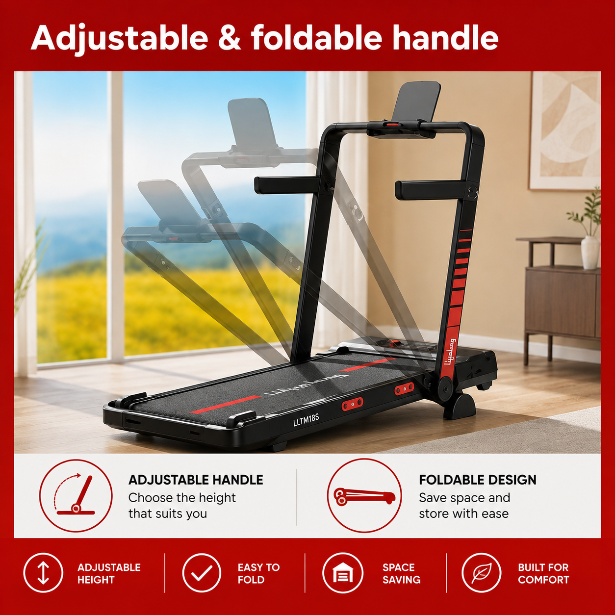 Foldable Walking Pad Treadmill with Incline & Remote Control