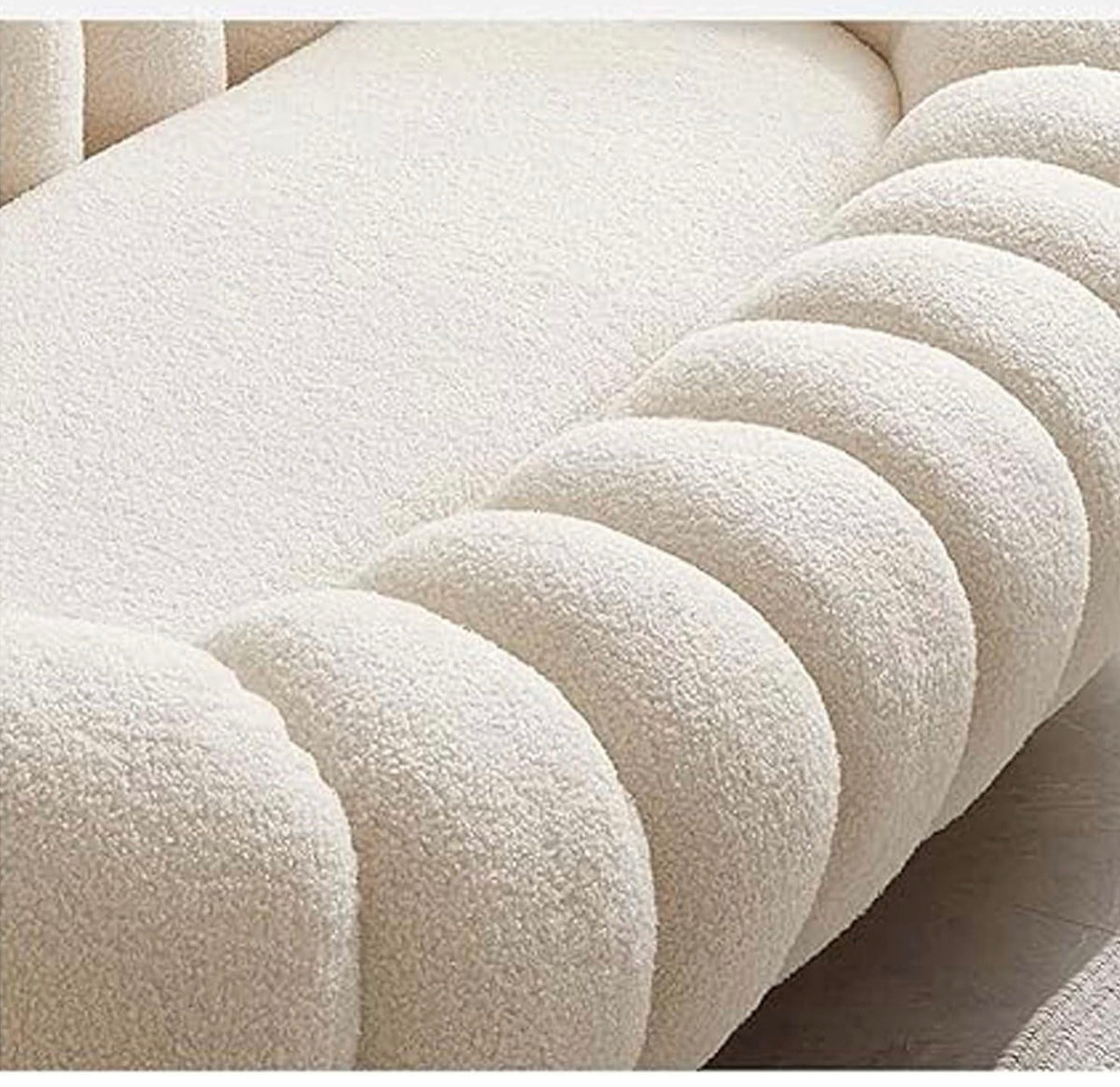 Luxury Pumpkin Curve Sofa – Modern Plush Living Room Seating